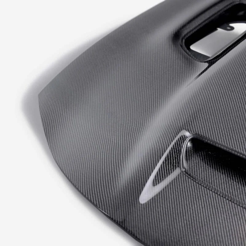 Anderson Composites 22-23 Dodge Charger Hellcat Jail Break Carbon Fiber Hood - Type JB - Back View