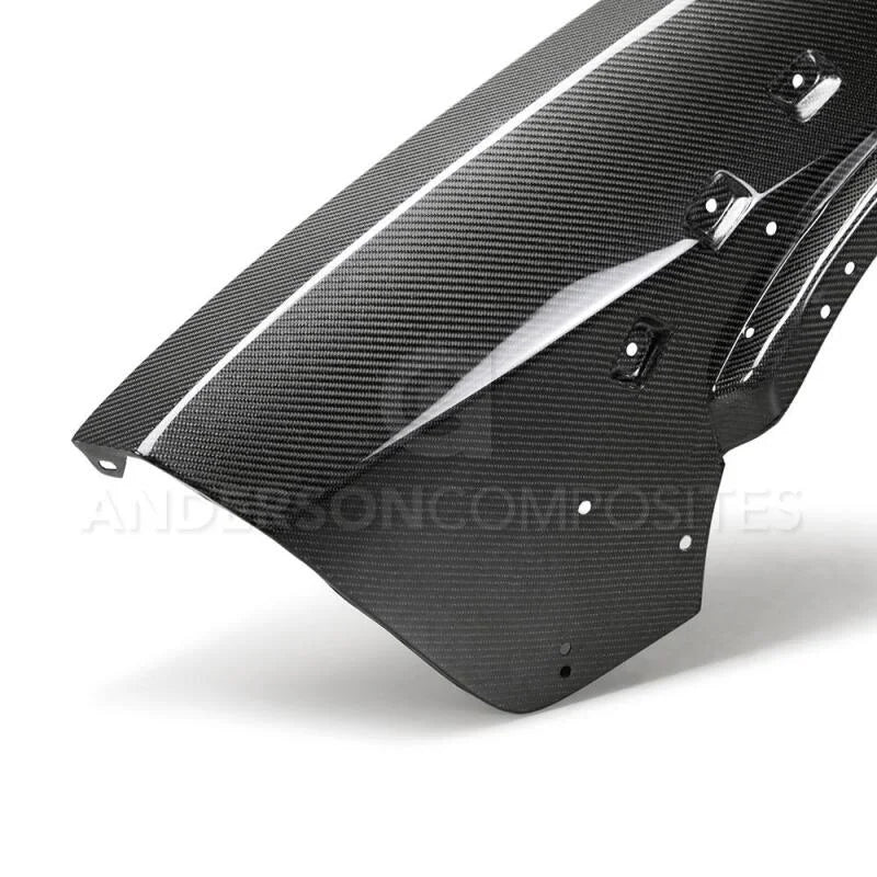 Anderson Composites Carbon Fiber Front Fenders (Pair) fits 2018-2022 Dodge Challenger / Dodge Demon - Side View
