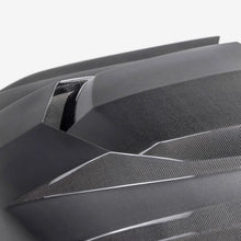 Load image into Gallery viewer, Anderson Composites Type-AZ Carbon Fiber Hood fits 2020-2024 Chevy Silverado - Back View