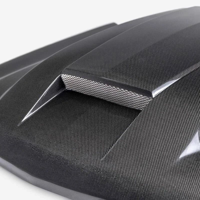 Anderson Composites Type-CP Carbon Fiber Hood fits 2020-2024 Chevy Silverado - Back View