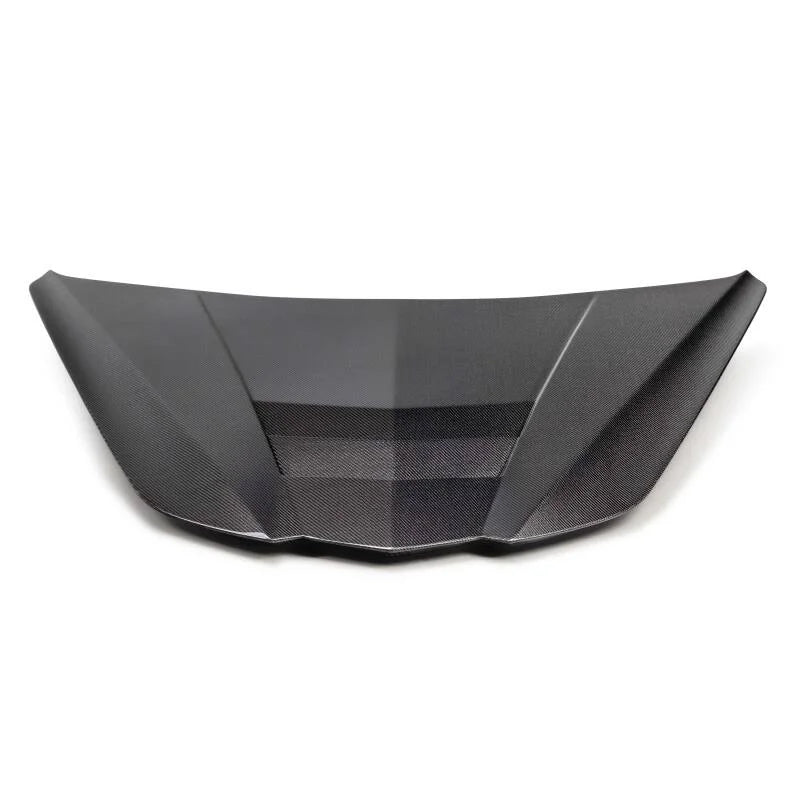 Anderson Composites Type-LT double-sided carbon hood fits 2020 Chevrolet C8 - Installation View