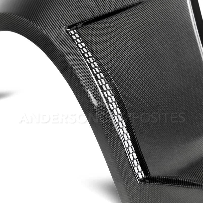 Anderson Composites Type SS Fenders Carbon Fiber (0.40 Inch Wider) fits Chevrolet Camaro / 2017-2021 Chevrolet Camaro LS /...