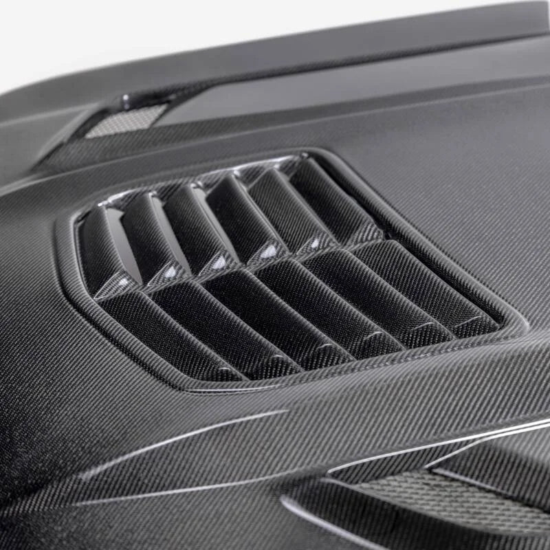 Anderson Composites Type-T2 Carbon Fiber Hood fits 2020-2024 Chevy Silverado - Installation View