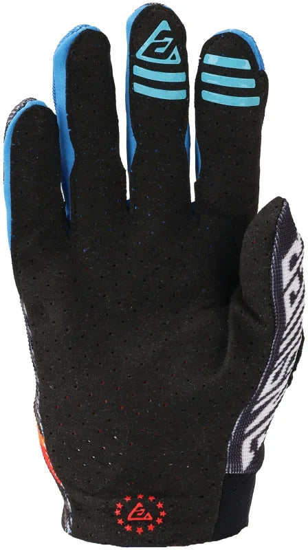 Answer 25 Aerlite Drip Gloves Black/White/Rainbow - Medium - Side View