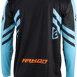 Load image into Gallery viewer, Answer 25 Arkon Nitrus Jersey Blue/Black/Hyper Orange - Medium - Side View