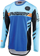 Load image into Gallery viewer, Answer 25 Arkon Nitrus Jersey Blue/Black/Hyper Orange Youth - Small - Main Product View
