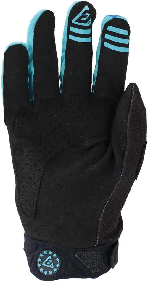 Answer 25 Peak Flo Gloves Black/Blue/White Youth - XL - Side View