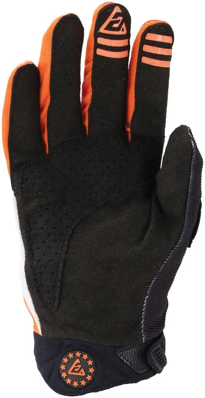 Answer 25 Peak Flo Gloves Black/Hyper Orange/White - XS - Side View