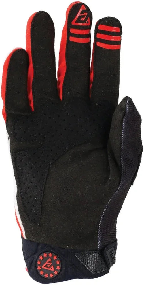 Answer 25 Peak Flo Gloves Black/Red/White Youth - XL - Side View