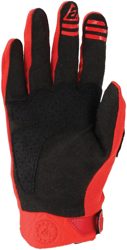 Answer 25 Peak Gloves Red/Black Youth - Small - Side View