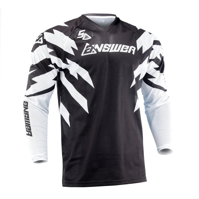 Answer 26 LE Syncron Rizz Vented Jersey Black/White/Cyan - Medium - Main Product View