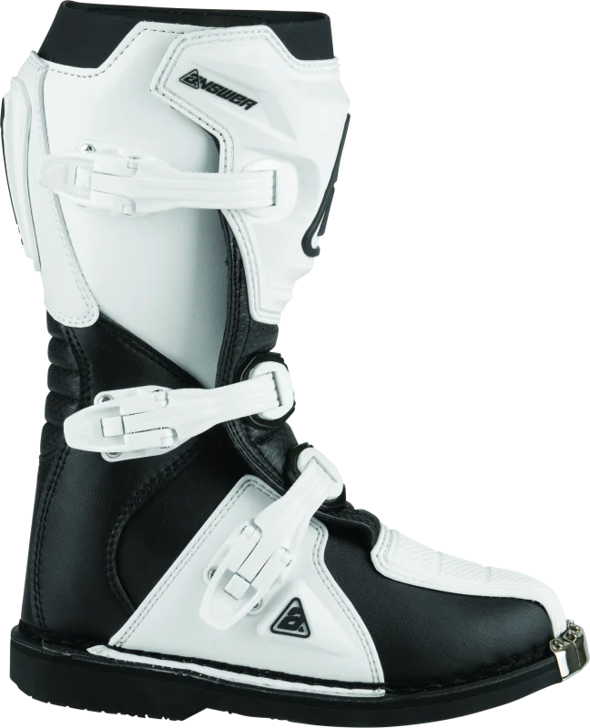Answer AR1 Boot Black/White Youth Size - 1 - Side View