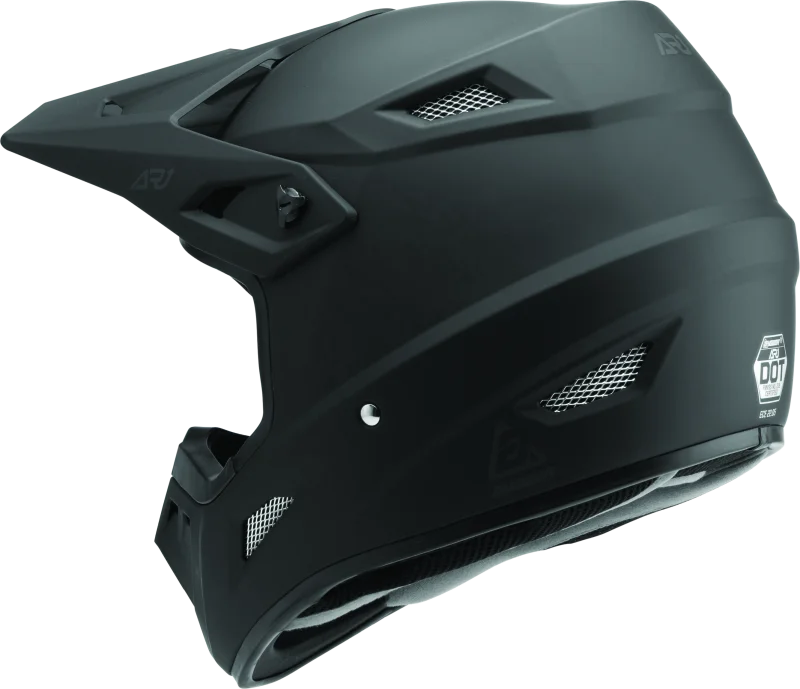 Answer AR1 Solid Helmet Matte Black Youth - Small - Side View