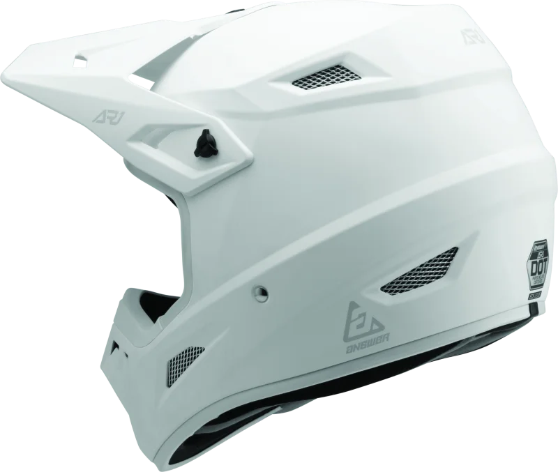 Answer AR1 Solid Helmet White Youth - Small - Side View