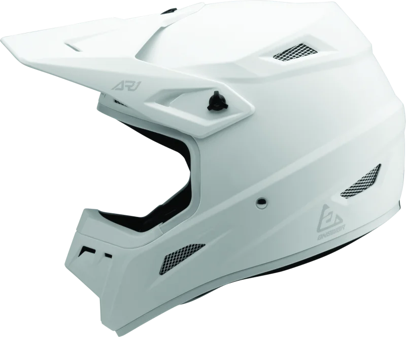 Answer AR1 Solid Helmet White Youth - Small - Back View