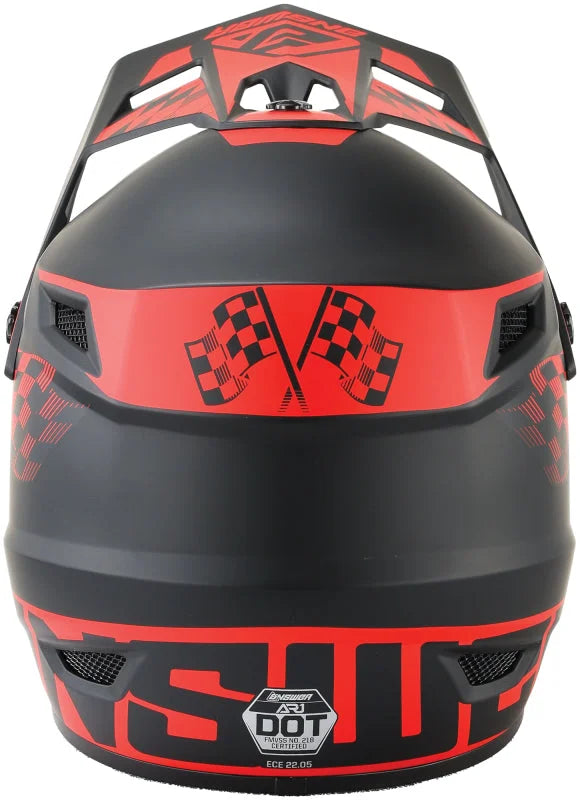 Answer AR1 Sweep Helmet Black/Red - XL - Side View