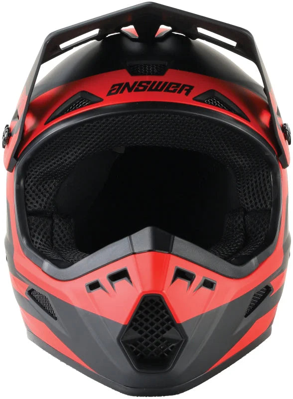 Answer AR1 Sweep Helmet Black/Red Youth - Medium - Back View