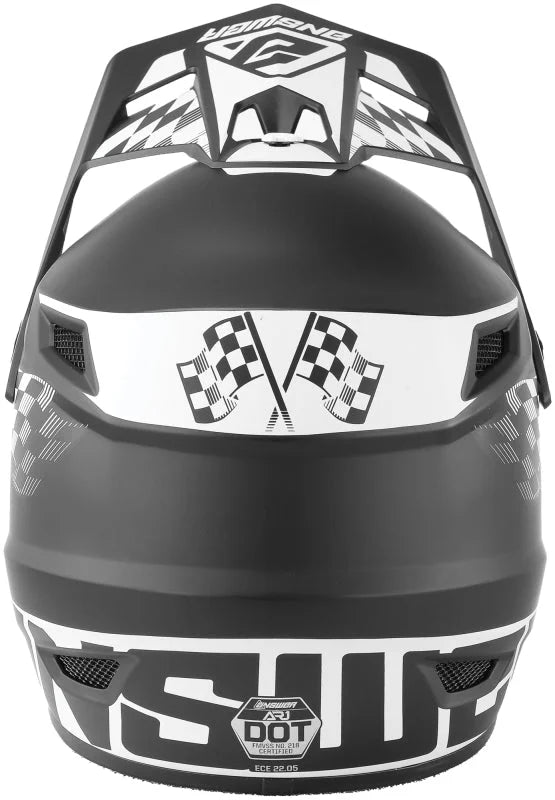 Answer AR1 Sweep Helmet Black/White - Small - Installation View