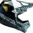Load image into Gallery viewer, Answer AR3 Ronin Helmet Black/White/Gold - Small - Side View