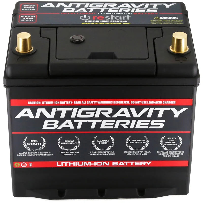 Antigravity Group 24R Lithium Car Battery w/Re-Start - Back View