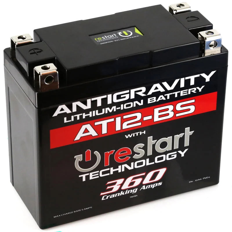 Antigravity YT12-BS Lithium Battery w/Re-Start - Side View
