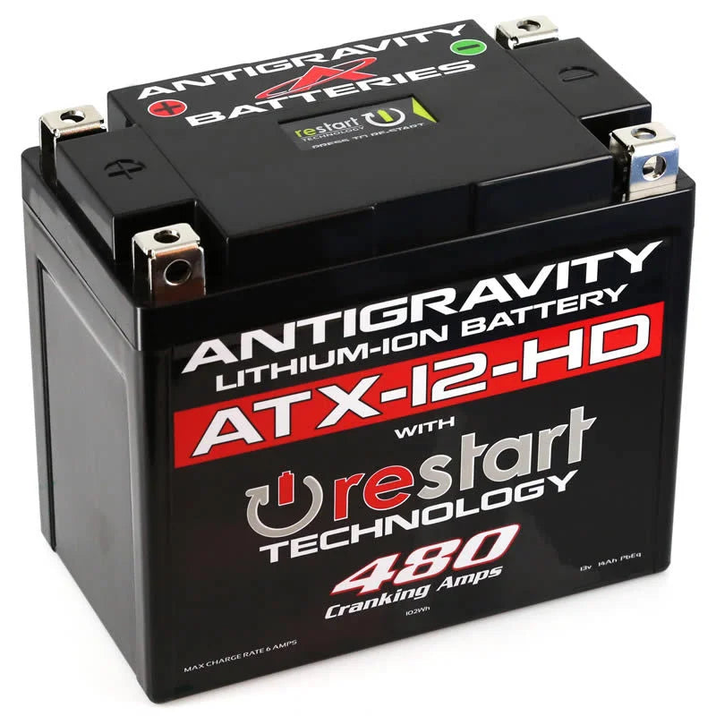 Antigravity YTX12 High Power Lithium Battery w/Re-Start - Side View