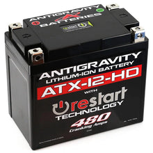Load image into Gallery viewer, Antigravity YTX12 High Power Lithium Battery w/Re-Start - Side View