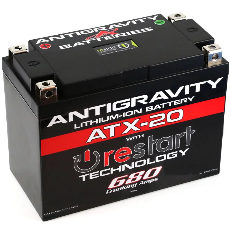 Antigravity YTX20 Lithium Battery w/Re-Start - Side View