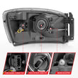 Load image into Gallery viewer, Anzo 06-09 Dodge RAM 1500/2500/3500 Headlights Chrome Housing/Clear Lens (w/ Light Bars) - Additional View 7
