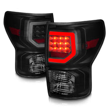 Load image into Gallery viewer, Anzo 07-11 Toyota Tundra Full LED Tailights Black Housing Smoke Lens G2 (w/C Light Bars) - Back View