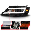 Load image into Gallery viewer, Anzo 14-20 Chevrolet Impala Square Projector LED Bar Headlights w/ Black Housing - Back View