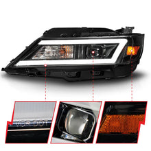 Load image into Gallery viewer, Anzo 14-20 Chevrolet Impala Square Projector LED Bar Headlights w/ Black Housing - Back View