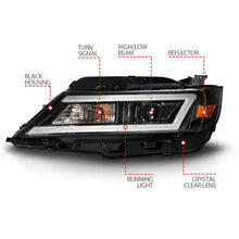 Load image into Gallery viewer, Anzo 14-20 Chevrolet Impala Square Projector LED Bar Headlights w/ Black Housing - Additional View 7