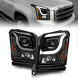 Load image into Gallery viewer, Anzo 15-17 GMC Yukon/Yukon XL Projector Headlights Black Housing/Clear Lens (w/ Light Bars) - Main Product View