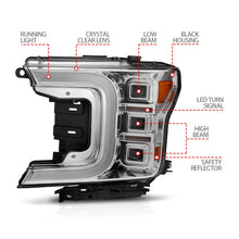 Load image into Gallery viewer, Anzo 18-20 Ford F-150 Full Led Projector Light Bar Style Headlights - Chrome Amber - Additional View 7