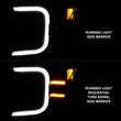 Load image into Gallery viewer, Anzo 18-20 Ford F-150 Full Led Projector Smoke Bar Style Headlights Black Amber - Back View