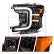 Load image into Gallery viewer, Anzo 18-20 Ford F-150 Full Led Projector Smoke Bar Style Headlights Black Amber - Additional View 7