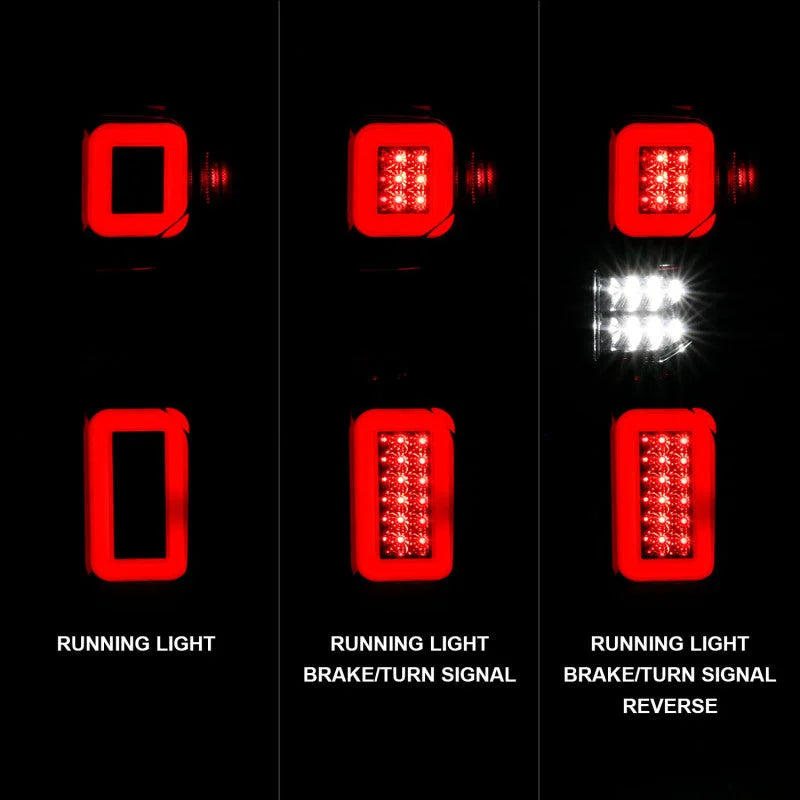 Anzo 19-21 Chevy Silverado Full LED Tailights Black Housing Smoke Lens G2 (w/C Light Bars) - Side View