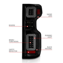 Load image into Gallery viewer, Anzo 19-21 Chevy Silverado Full LED Tailights Black Housing Smoke Lens G2 (w/C Light Bars) - Additional View 8