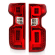 Load image into Gallery viewer, Anzo 19-21 Chevy Silverado Full LED Tailights Chrome Housing Red/Clear Lens G2 (w/C Light Bars) - Installation View