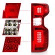 Load image into Gallery viewer, Anzo 19-21 Chevy Silverado Work Truck Full LED Tailights Chrome Housing Red Lens G2(w/C Light Bars) - Back View