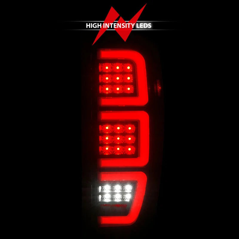 Anzo 19-23 GMC Sierra 1500/2500HD/3500HD Black Replacement Full LED Bar Tail Light - Side View