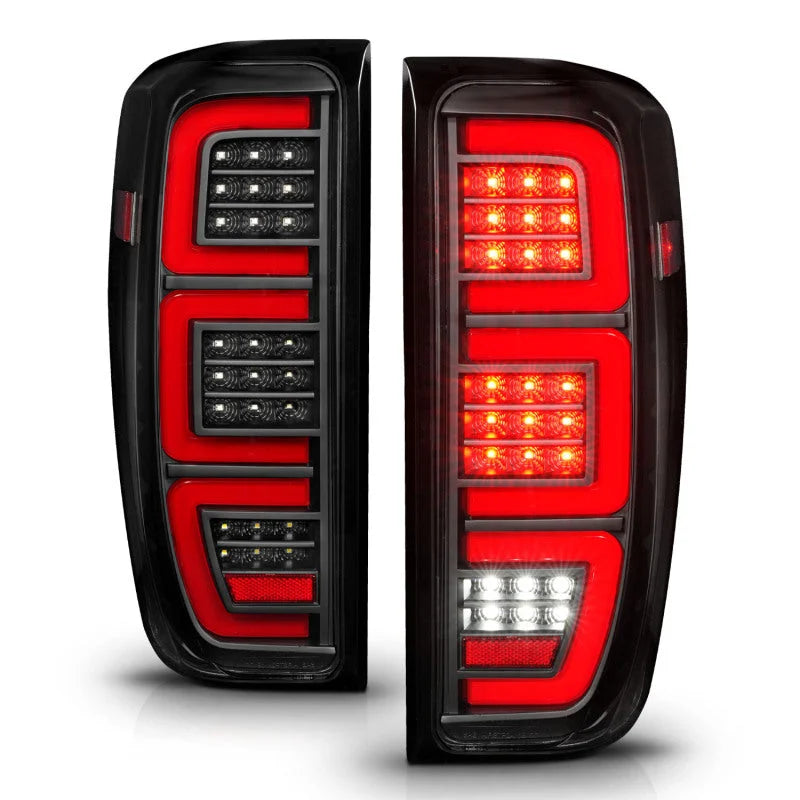 Anzo 19-23 GMC Sierra 1500/2500HD/3500HD Black Replacement Full LED Bar Tail Light - Installation View
