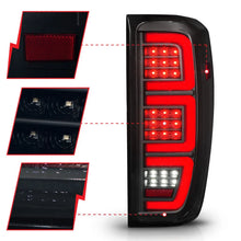 Load image into Gallery viewer, Anzo 19-23 GMC Sierra 1500/2500HD/3500HD Smoke Black Replacement Full LED Bar Tail Light - Back View