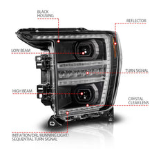 Load image into Gallery viewer, Anzo 21-23 Ford F150 LED Projector Headlight w/Switchback+Sequential - Black (Driver Side Only) - Back View
