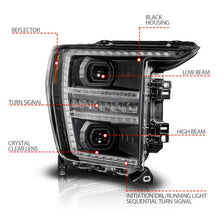 Load image into Gallery viewer, Anzo 21-23 Ford F150 LED Projector Headlight w/Switchback+Sequential - Black (Passenger Side Only) - Side View