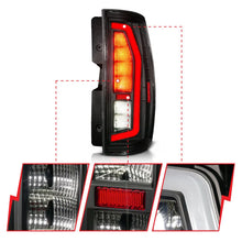 Load image into Gallery viewer, Anzo Black Full LED Tail Light Plank Style w/ Clear Lens fits 2007-2014 Chevrolet Suburban / Tahoe / GMC Yukon / Yukon Xl - Side Vi...