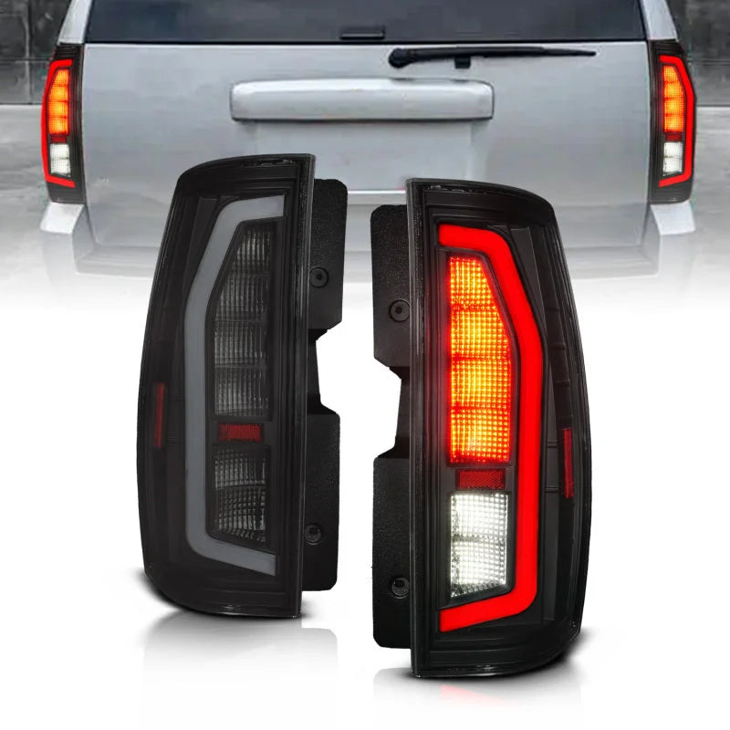 Anzo Black Full LED Tail Light Plank Style w/ Smoke Lens fits 2007-2014 Chevrolet Suburban / Tahoe / GMC Yukon / Yukon Xl - Main Product Vi...