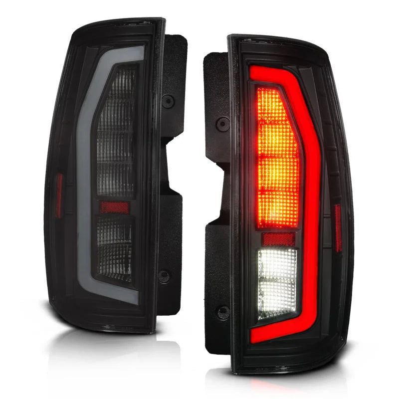 Anzo Black Full LED Tail Light Plank Style w/ Smoke Lens fits 2007-2014 Chevrolet Suburban / Tahoe / GMC Yukon / Yukon Xl - Side Vi...