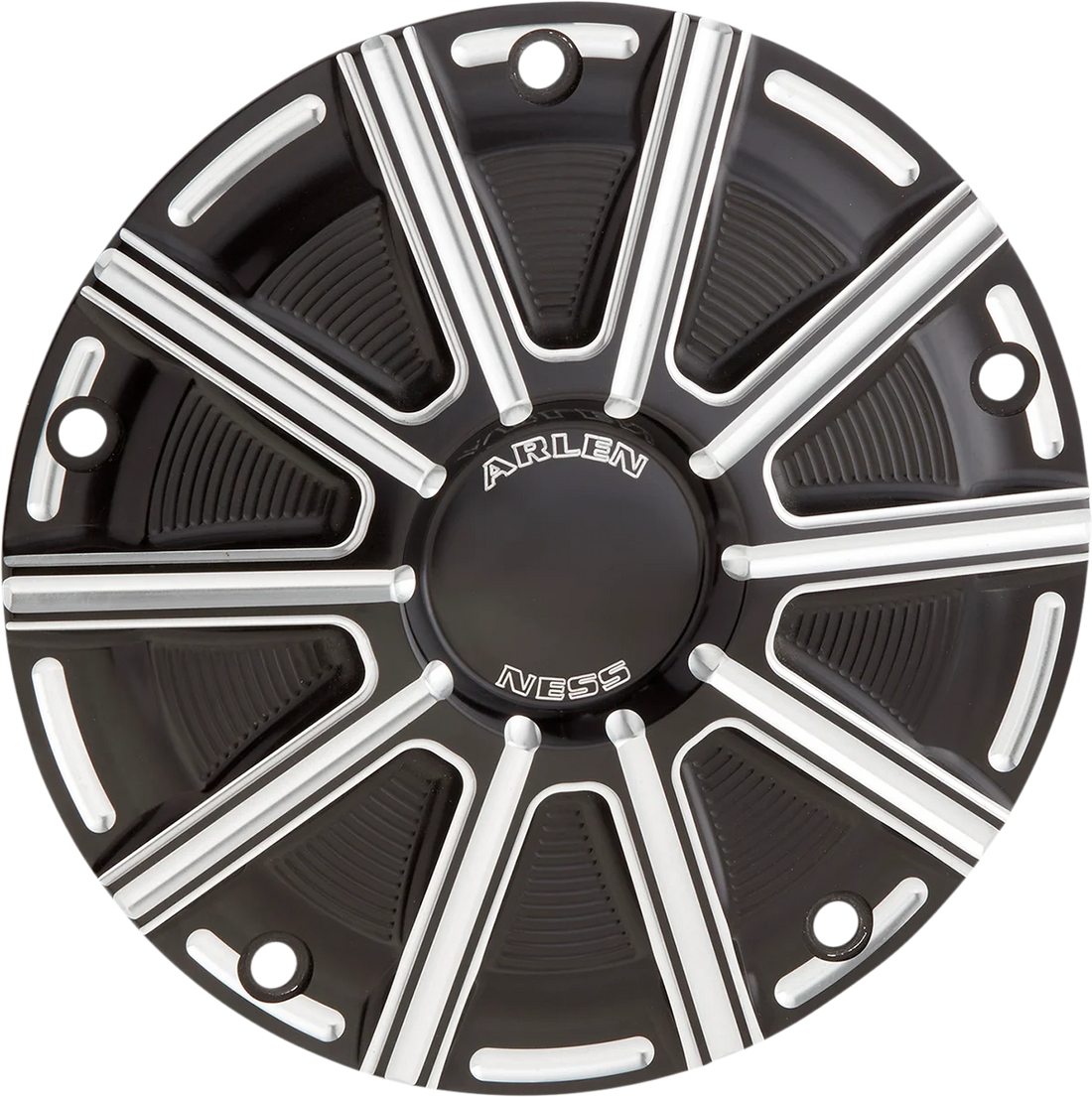 Arlen Ness 10-Gauge Derby Cover - Black - Touring/Trike 700-000 - Side View
